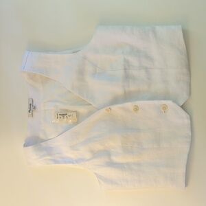 Madewell Linen Katrina Crop Vest Top - White